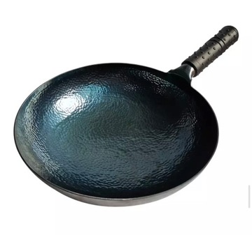 Ręcznie Kuty Wok Patelnia Chiński 30cm Jakosc AAA