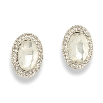 Серебряные серьги с камнем