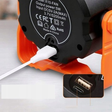 Настольный вентилятор для палатки TOURIST LAMP Tourist power Bank 5200