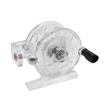 Катушка для зимней рыбалки Компактный инструмент для зимней рыбалки Легкая установка для заброса наживки Белая L