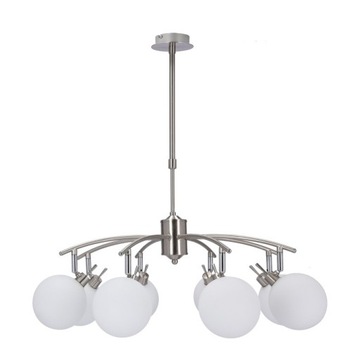 Ghost lampa wisząca satyna 8x G9 klosz biały GHOST