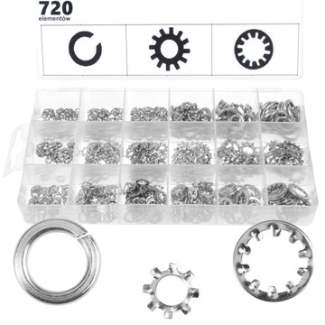 PODKŁADKI ZABEZPIECZAJĄCE SPRĘŻYNOWE M3-M10 ZESTAW PODKŁADEK 720el.