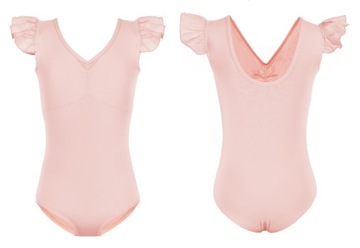 BODY BALETOWE STRÓJ DO BALETU FALBANKI RÓŻOWE 140