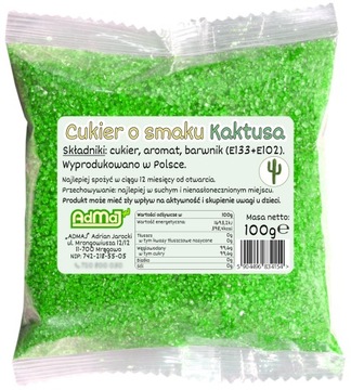 Цветной сахар для сахарной ваты Cactus Green 100г Cactus пакетик