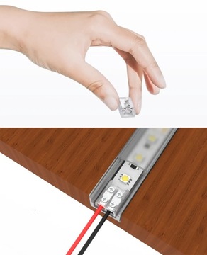 Коннектор для светодиодной ленты COB SMD, 8мм, ленточный коннектор, прикручивается с двух сторон