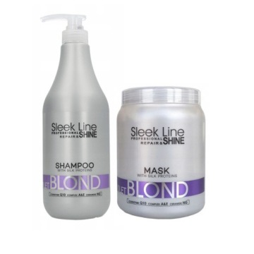 STAPIZ SLEEK LINE BLOND VIOLET Szampon 1L Maska 1L