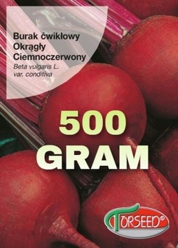 BURAK ĆWIKŁOWY OKRĄGŁY CIEMNOCZERWONY - 500 G