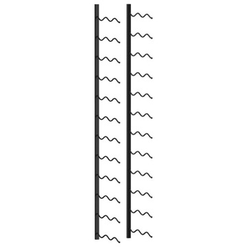 Настенная винная полка на 24 бутылки, черный металл, 21х22,5х120 см