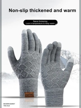 Winter Knitted Work Gloves Winter Bike Gloves Touch Screen Gloves for