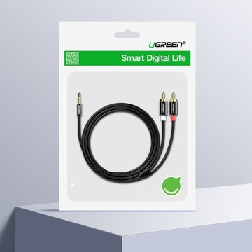 UGREEN ROZDZIELACZ KABEL PRZEWÓD AUDIO AUX MINIJACK 3,5MM DO 2RCA CINCH 3M