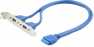 Gniazdo, śledź do obudowy 2 x USB 3.0 Gembird CC-USB3-RECEPTACLE