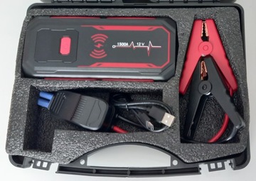Стартер BOOSTER 1500A 16000 мАч PowerBank LCD Qi