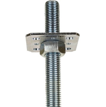 РЕГУЛИРУЕМАЯ РЕЗЬБОВАЯ СТЕРЖНЯ ОСНОВАНИЯ СТОЙКИ 80х80х250 ММ PSR80 + КРЕПЛИТЕЛЬНЫЕ ВИНТЫ