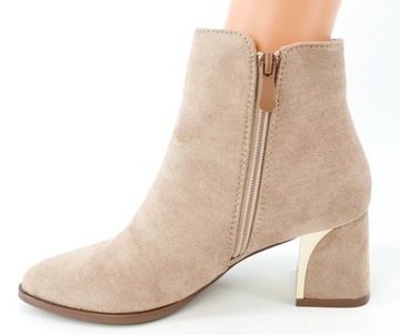 SEASTAR БЕЖЕВЫЕ ЗАМШЕВЫЕ ТУФЛИ НА КАБЛУКЕ R40