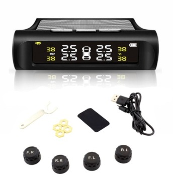 КОМПЛЕКТ TPMS 4x ДАТЧИКОВ ДАВЛЕНИЯ ШИН ВНУТРИ КОЛЕС СОЛНЦЕВОЙ LCD 4ШТ