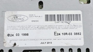 РАДИО CD НАВИГАЦИОННОЕ СЧИТЫВАНИЕ FORD KUGA MK2 CV4T-19C107-GF