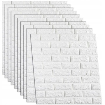 x10 PANELE ŚCIENNE 3D SAMOPRZYLEPNE KAMIEŃ CEGŁA TAPETA MUR DEKORACYJNE