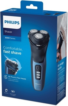 BEZPRZEWODOWA GOLARKA + TRYMER PHILIPS DO BRODY TWARZ MASZYNKA MĘSKA + ETUI