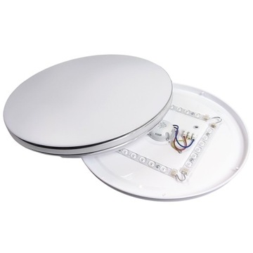 LAMPA PLAFON DO ŁAZIENKI PANEL DEKORACYJNY PASKI CHROM LED 18W IP44