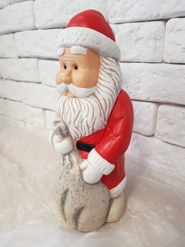 Figurka Mikołaja Mikołaj z workiem Święta Brokat