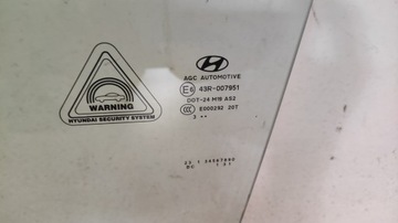 HYUNDAI IX35 SKLO (OKNO) DVEŘE BOČNÍ LEVÝ PŘEDNÍ 13 ROK