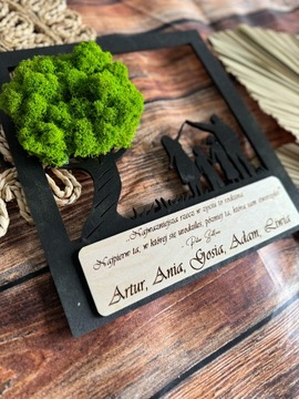 БОНСАЙ ДЕРЕВО, мох, мох, ДЕРЕВО ЖИЗНИ, СЧАСТЬЯ, картина из МХА, СЕМЬЯ