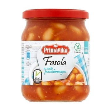 Fasola w sosie pomidorowym bezglutenowa 440g