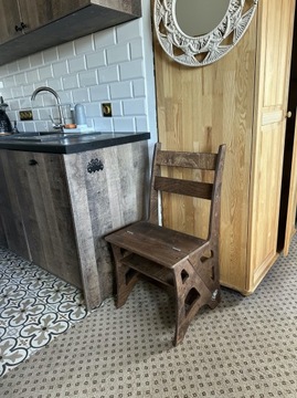 ПОЛКА для цветов косметика СТУЛ ЛЕСТНИЦА 3в1 MODERN ELEGANT коричневый