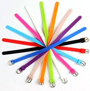 BRANSOLETKA z zapięciem opaska silikonowa gumowa zapinana damska dziecięca