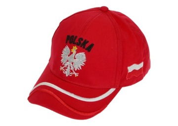 CZAPKA z daszkiem kibica POLSKA rozmiar 54-56 wzór H79