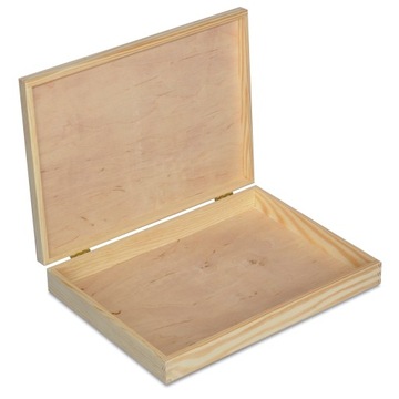 Pudełko drewniane płaskie z pokrywką 34x25,3x5,3cm