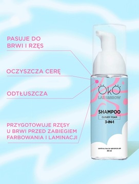 ШАМПУНЬ-ПЕНКА ДЛЯ БРОВЕЙ И РЕСНИЦ 3в1 80мл OKO LASH