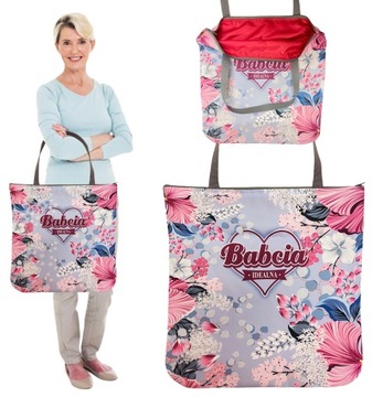 TORBA na zakupy BABCIA prezent z okazji DNIA BABCI torebka URODZINY babć