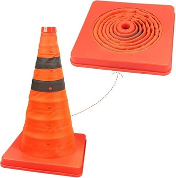 Pachołek Drogowy Ostrzegawczy Składany Odblask Słupek Odblaskowy 45cm