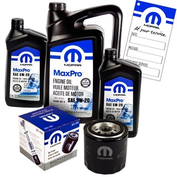 Olej MOPAR 5W20 7L Filtr MO-090 GRAND CHEROKEE