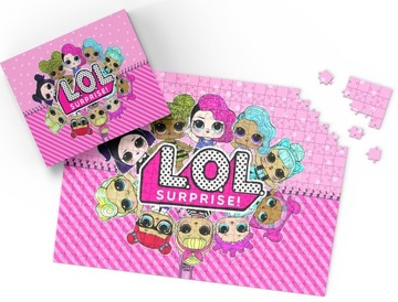 PUZZLE - LOL. SURPRI.SE LALKA - PREZENT NA ŚWIĘTA WZORY - 96el + PUDEŁKO