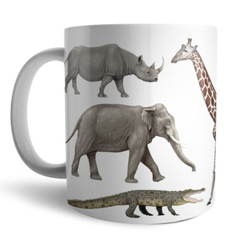 KUBEK CERAMICZNY ZWIERZĘTA ŚWIATA AFRYKA AZJA