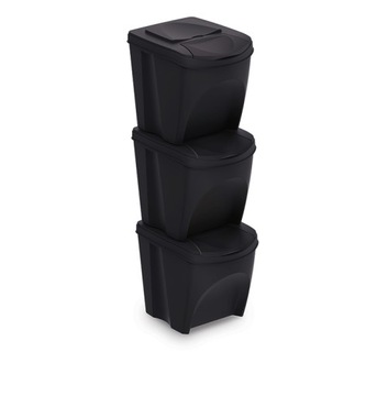 ZESTAW 3x25L kosz do segregacji śmieci i odpadów