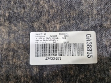 BMW 6 F06 GC POLIČKA ZADNÍ ČERNÁ 8054089