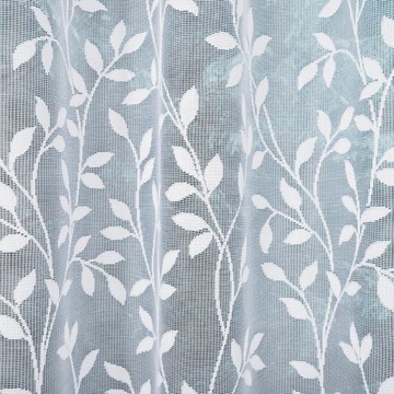 FIRANKA FIRANA ŻAKARDOWA ZAZDROSTKA 23058/70 BIAŁA ZE WZOREM PO CAŁOŚCI