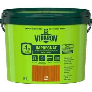 VIDARON IMPREGNAT OGRODOWY R02 9L TEAK