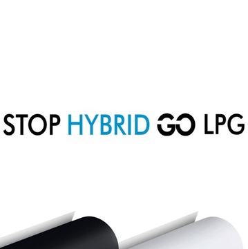 NAKLEJKA na samochód STOP HYBRID GO LPG