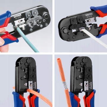 Клещи для обжима витых кабелей RJ45 RJ12 RJ11 Вилки KNIPEX 97 51 10