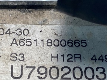 CHLADIČKA OLEJE MERCEDES W212 CDI A6511800665