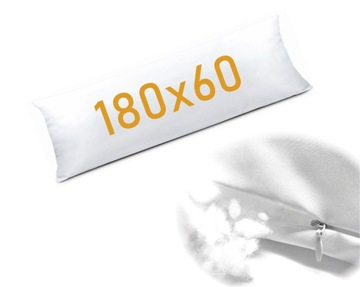 Duża dakimakura japońska Poduszka 60x180 wkład z regulacją na suwak 180x60