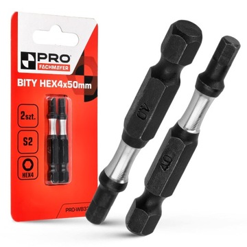 KOŃCÓWKI UDAROWE BIT UDAROWY BITY DO WKRĘTARKI MOCNE HEX4 50 MM