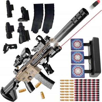 KARABIN M416 зі справжнім викидом лусок і 60 кулями EVA пісочний