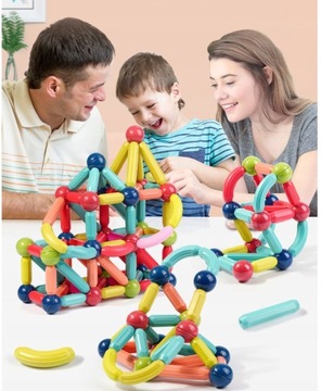 МАГНИТНЫЕ БЛОКИ, ОБРАЗОВАТЕЛЬНЫЙ КОНСТРУКЦИЯ НАБОР МАГНИТНЫХ ПАЛОЧЕК 36 шт.