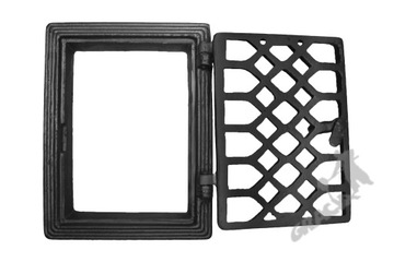 ОБЗОРНАЯ ДВЕРЦА ЧУГУННОЙ АЖУРНОЙ ПЕЧИ