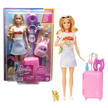 BARBIE MALIBU LALKA Z PIESKIEM W PODRÓŻY HJY18